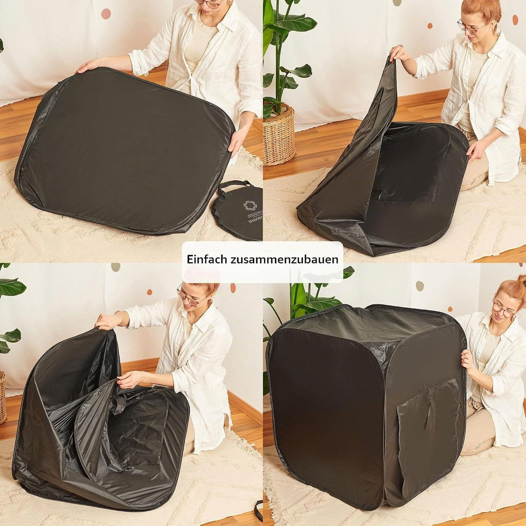 Sensorisches Zelt für Kinder | Mini Zelt Blackout - Verdunkelung zur Beruhigung | Zelt Verdunkelung