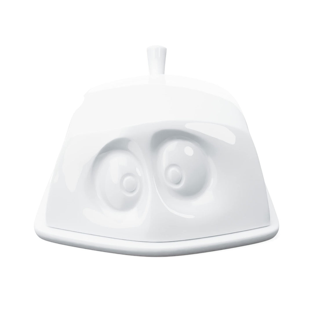 FIFTYEIGHT PRODUCTS / Butterdose „Versteckt“, (Porzellan, L: 15,5 cm B: 13 cm, H: 6,5 cm, Gewicht: 7