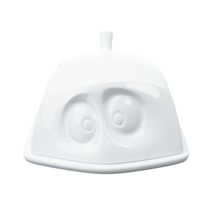 FIFTYEIGHT PRODUCTS / Butterdose „Versteckt“, (Porzellan, L: 15,5 cm B: 13 cm, H: 6,5 cm, Gewicht: 7