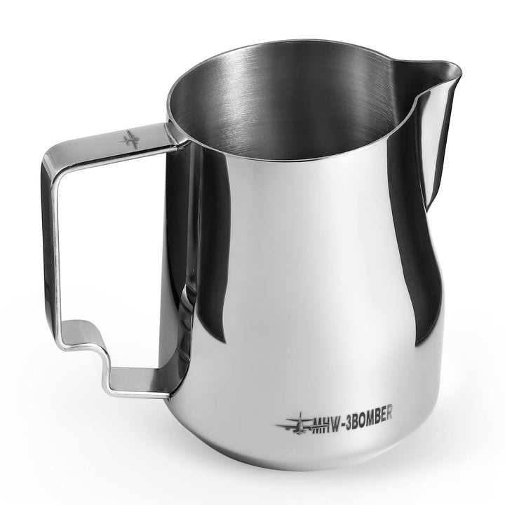 MHW-3BOMBER 350ml Milchkännchen Milchkanne Profi, 15oz Milchkännchen Edelstahl für Espresso, Cappucc