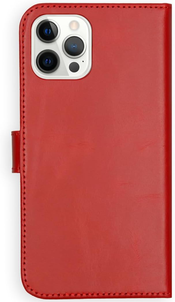 SELENCIA Bookcase Hülle kompatibel mit iPhone 12 Pro Max – Era Leder Handytasche Side Flip Case – Ha