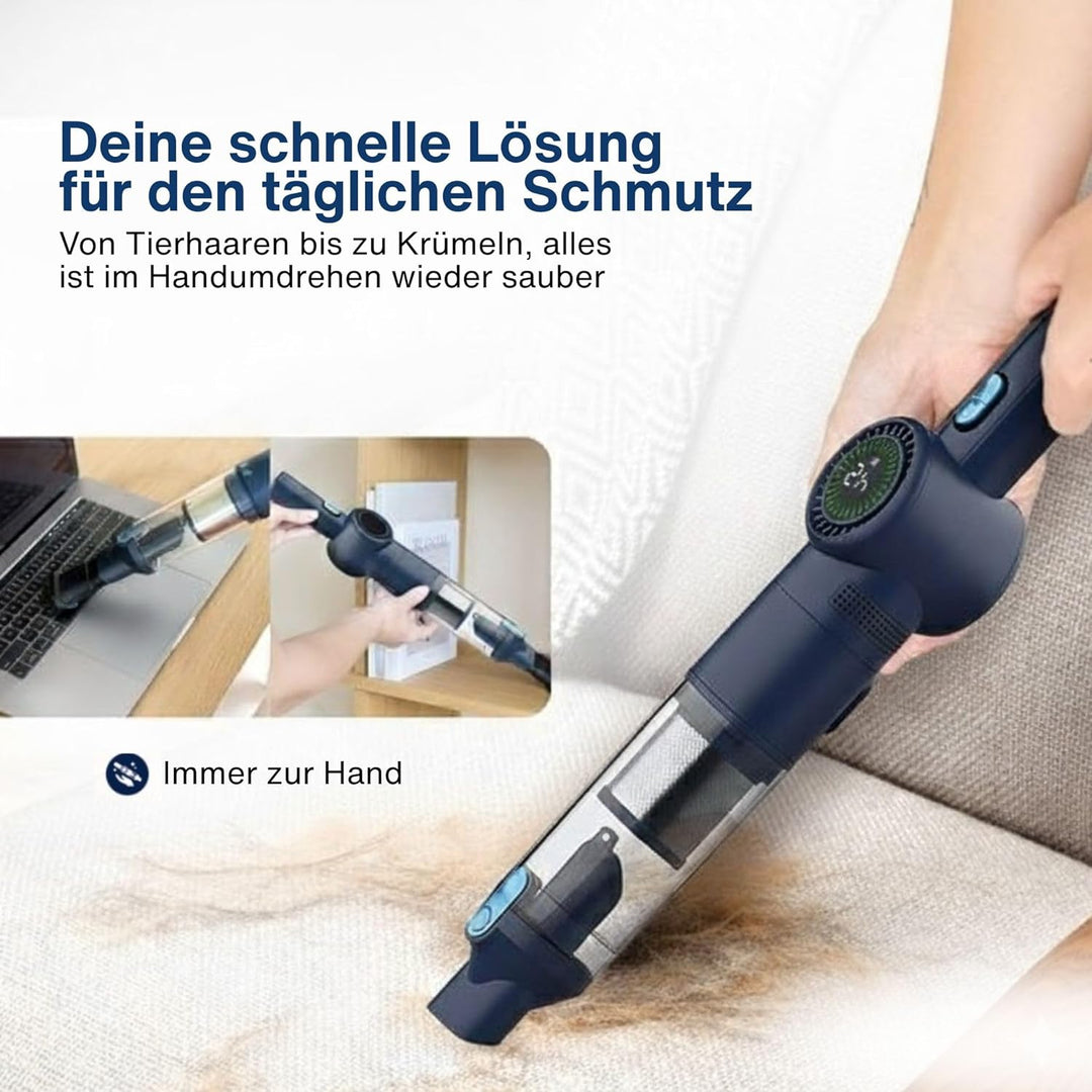 Samako NanoDetect Pro 135W Auto Handstaubsauger Akku, kabelloser Handsauger mit HEPA-Filter, Auflade