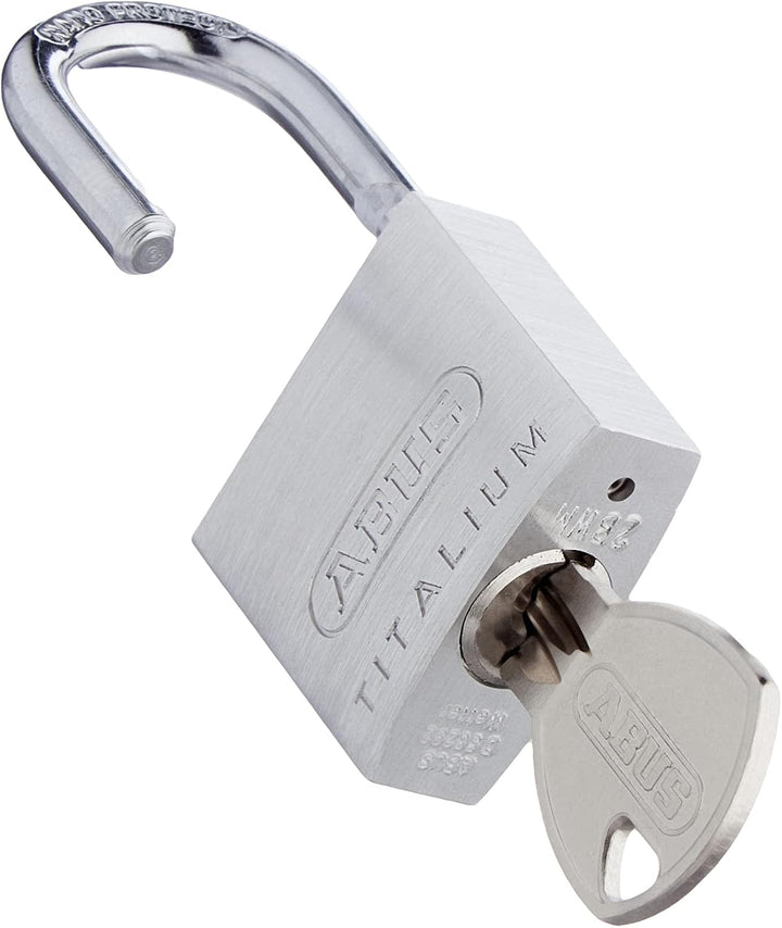 ABUS Vorhängeschloss Titalium 64TI/30-2er Set, gleichschliessend - Kellerschloss mit Schlosskörper a