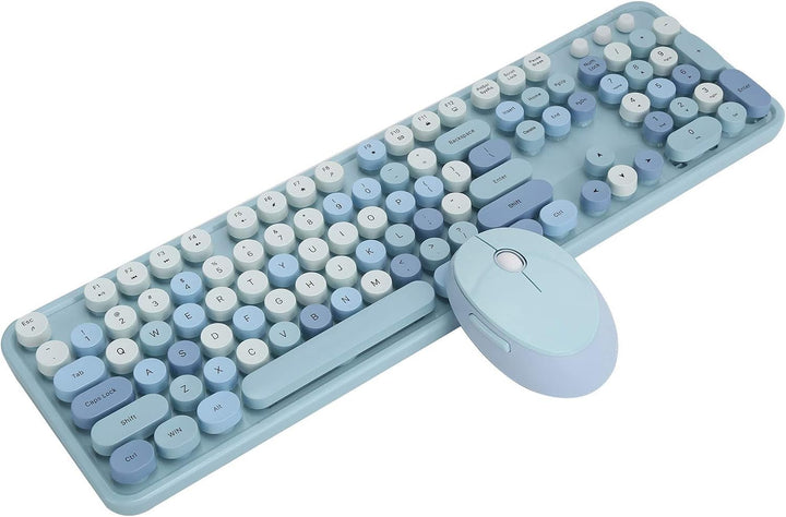 VBESTLIFE Drahtlose Tastatur, Tastatur mit einzigartigem Design, mechanische Tastatur, Retro-Design,
