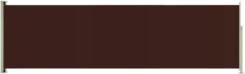 puraday 180x600 cm Seitenmarkise Ausziehbar Braun Terrassen-Sichtschutz Balkon Seitenwand Stilvolle