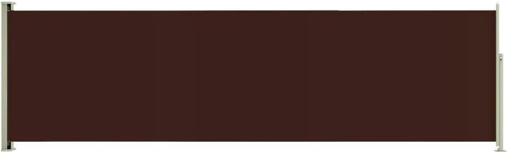 puraday 180x600 cm Seitenmarkise Ausziehbar Braun Terrassen-Sichtschutz Balkon Seitenwand Stilvolle