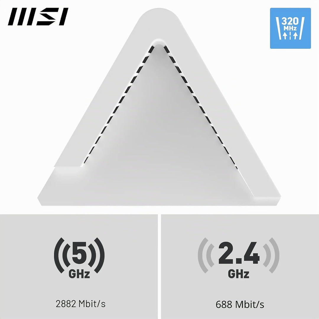 MSI Roamii BE Lite Mesh System- 1 Pack Roamii BE Lite 1er Pack Mesh System, Roamii BE Lite 1er Pack