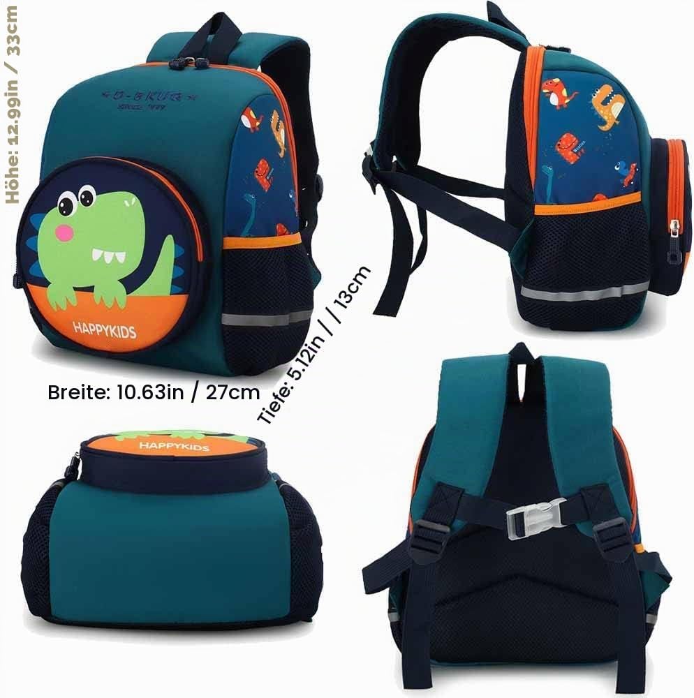 Pawleso Kindergartenrucksack, Rucksack Kindergarten Mädchen Jungen, Kinder Rucksack 2-7 jahre, 33cm