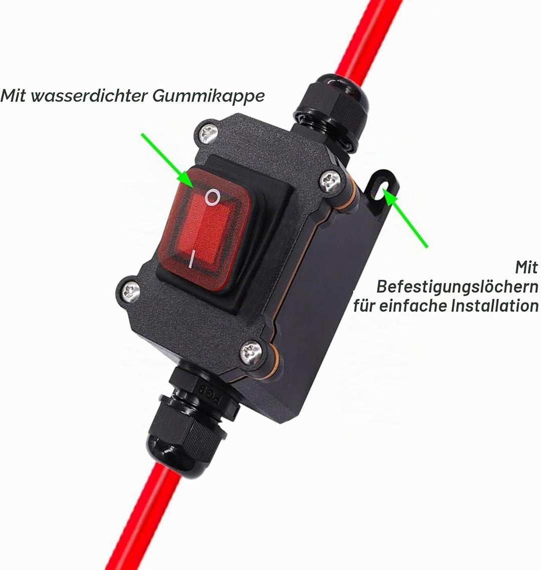 DC12V Inline Drahtschalter DC12-24V DPST Dual-Seiten Verkabelungsschalter für Motorrad und Auto EIN/