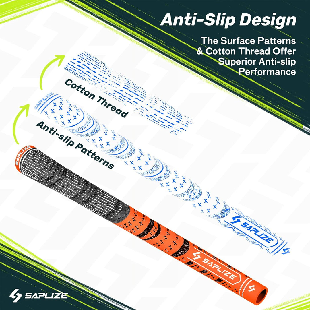SAPLIZE CL03 Hybrid Golfgriffe, 13 Stück, Optionen des Basis-Sets (13 Griffe) oder Deluxe-Kit (13 Gr