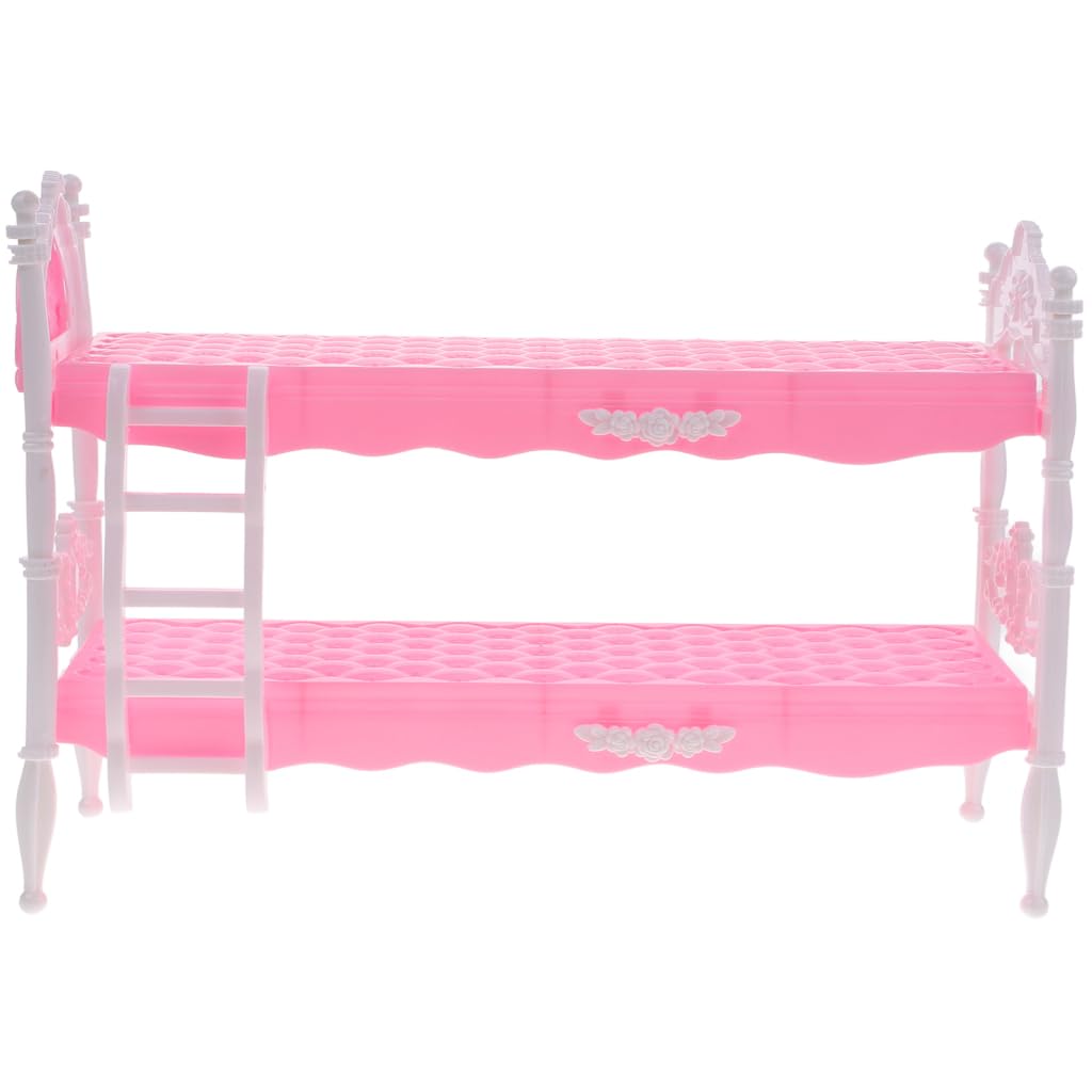 ifundom Miniatur-Bett Jungen Und Mädchen Puppenhaus Spielzeug Sammler Puppen Möbel 30cm Doppelbett S