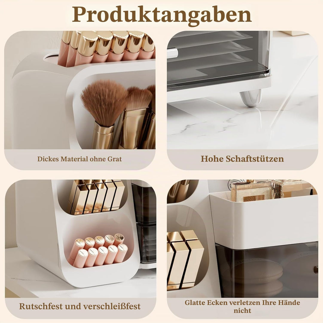 Make Up Organizer, Multifunktion Schminktisch Organizer, 3-in-1 Kosmetik Organizer, Schmink und Skin