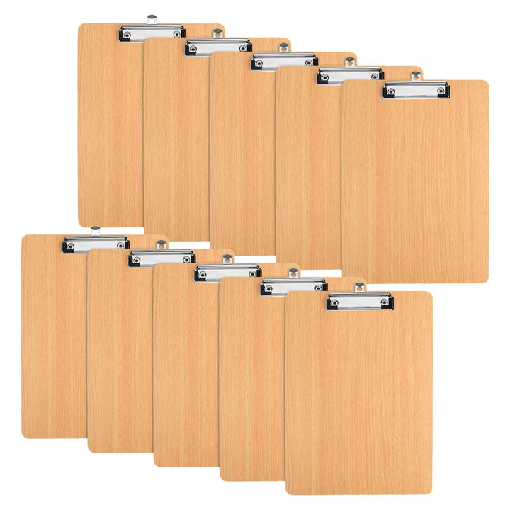 10 Stück Klemmbrett Holz, Wooden Clipboard, Schreibbrett Klemmbrett, Klemmbrettmappe, Klemmbretter m