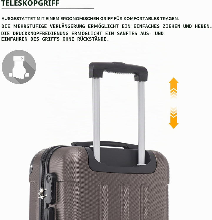 Koffer Suitcase Set, Trolley Reisekoffer, Rollkoffer Handgepäck, Kofferset, Gepäckset mit Rollen 360