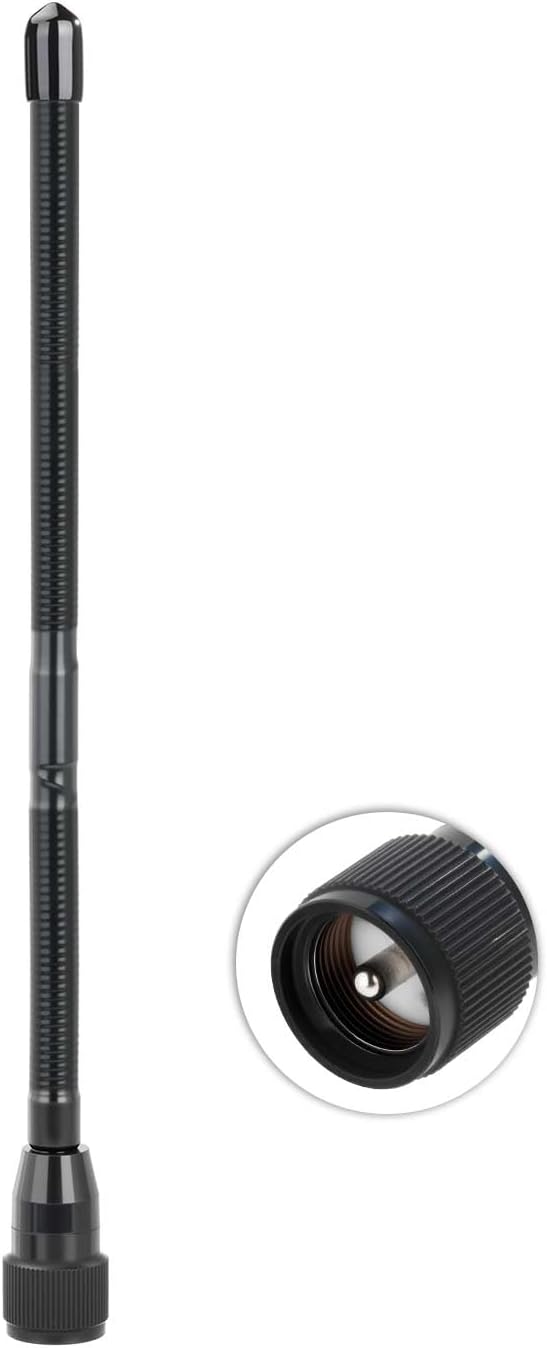 Bingfu 27MHz CB Funkantenne Soft Whip mit PL259 UHF Stecker, 5m RG58 Koaxialkabel und Edelstahl-Mont