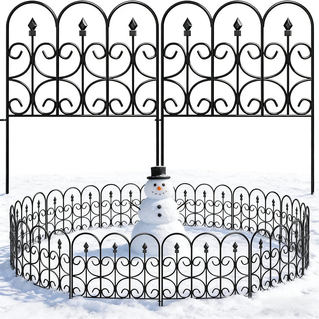 Amagabeli Garden Home 81CM X 61CM X 5 Stück Gartenzaun Metall Zaunelementen Gartenzäune Dekorative Z