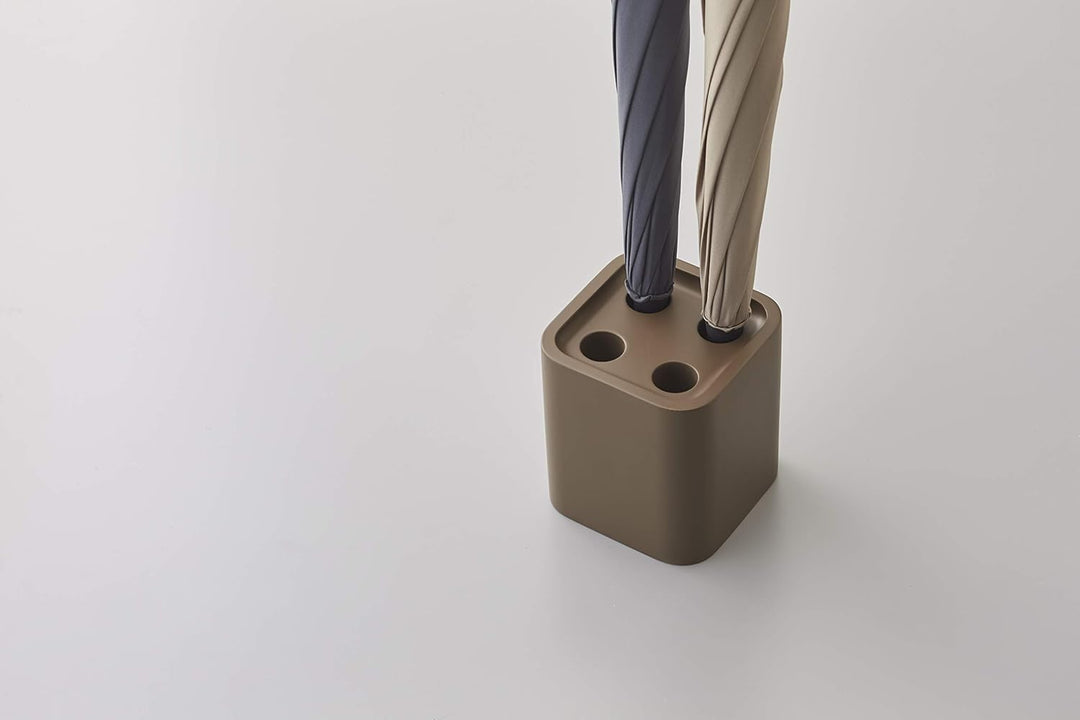 YAMAZAKI Schirmständer, Polystone, Braun, One Size, Braun