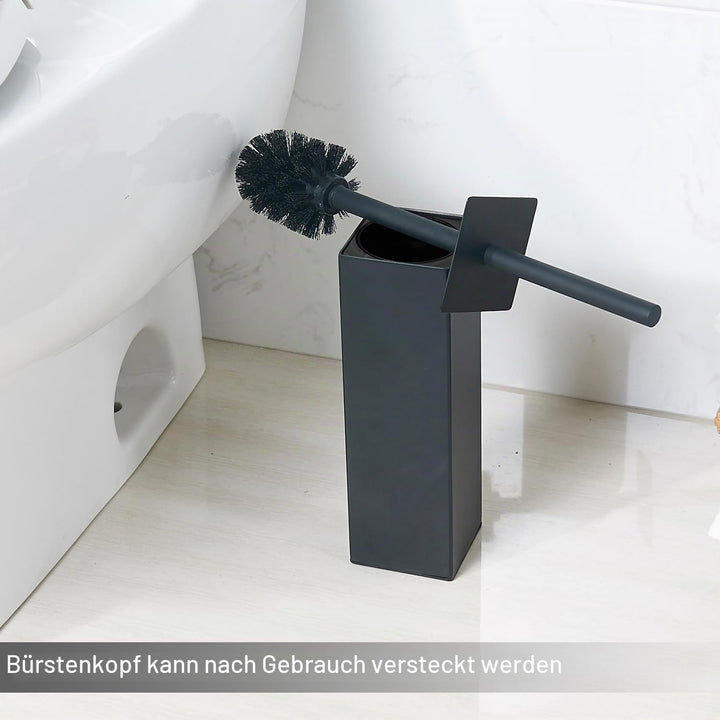 bgl Toilettenbürstenhalter aus Edelstahl, für Badezimmer und Hotel (schwarz), Schwarz