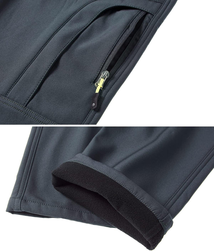 CARWORNIC Herren Wanderhose Wasserdicht Skihose Softshellhose Trekkinghose 36W / 32L #2 Grau-blau, 3