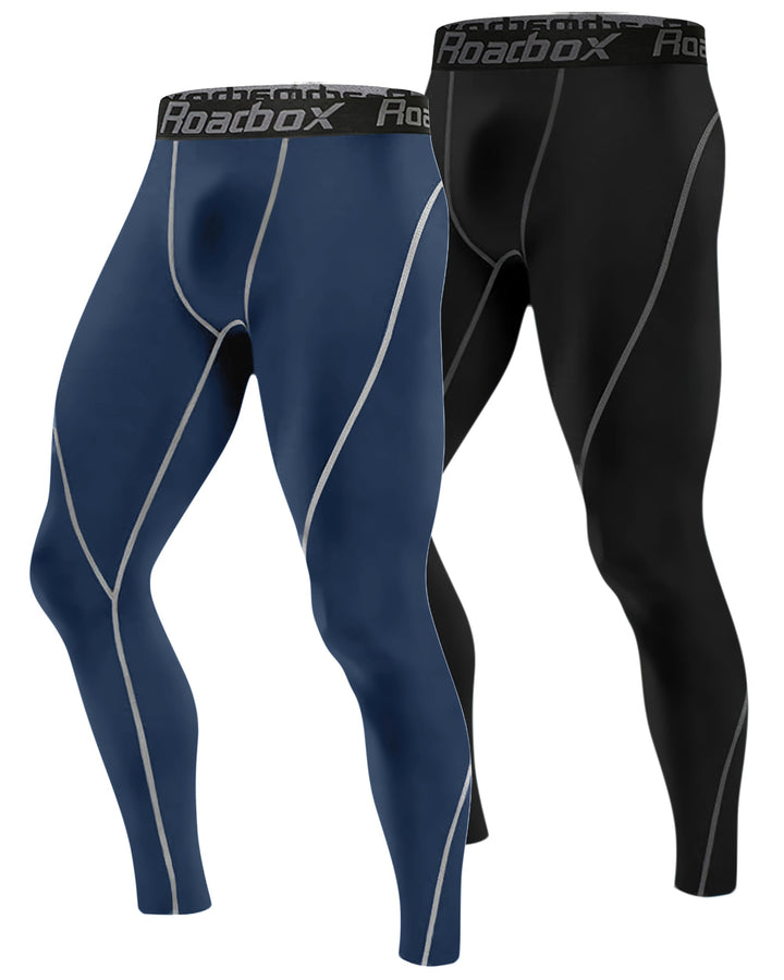 Roadbox Kompressionshose Herren Laufhose Lang für Sport, Training, Fitness, Radfahren, Yoga, Wandern
