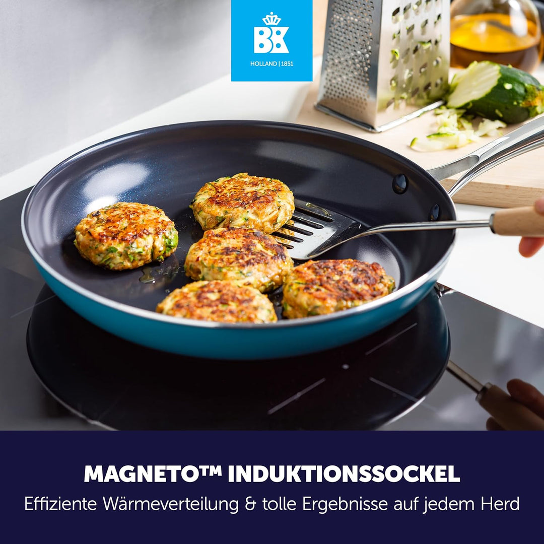 BK Sky Keramik-Antihaft-Pfannenset, 3-teilig, Ø 20/24/28 cm, PFAS-frei, Induktionsgeeignet, Backofen