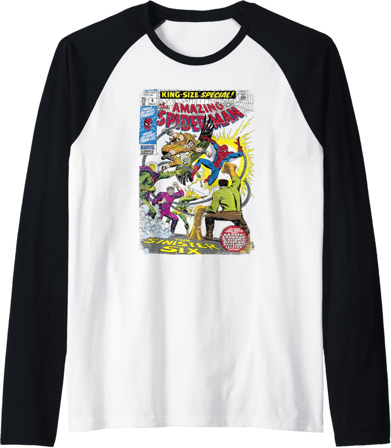 Marvel Spider-Man Sinister Six Villains Comic Cover Raglan