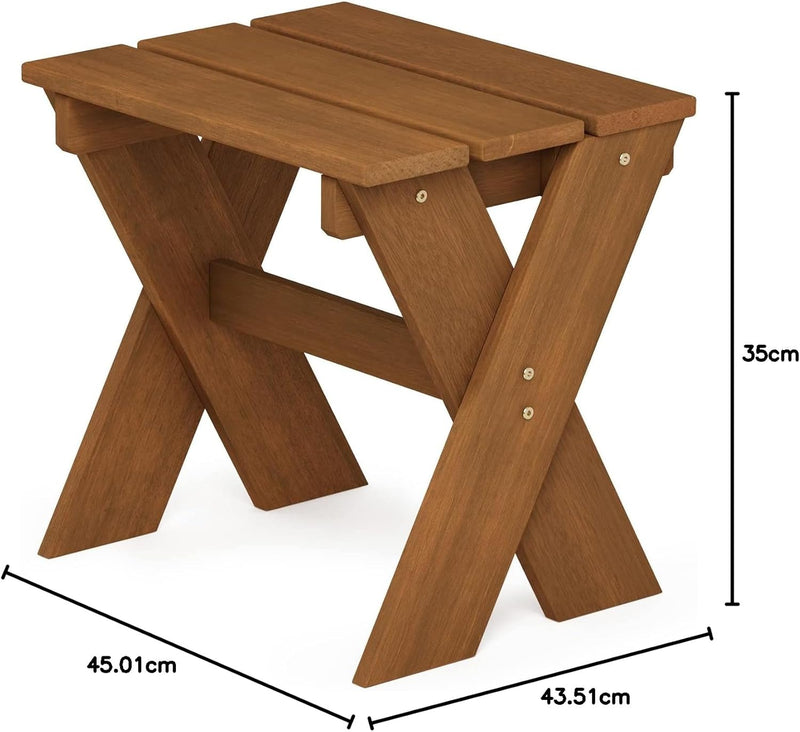 Furinno Tioman Beistelltisch, Blumenständer, Meranti Holz, Natur, 45.2 (W) x 43.9 (H) x 35.1 (D) cm