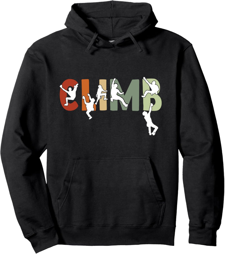 Vintage Climbing Bouldering Kletterer Fels Klettern Pullover Hoodie