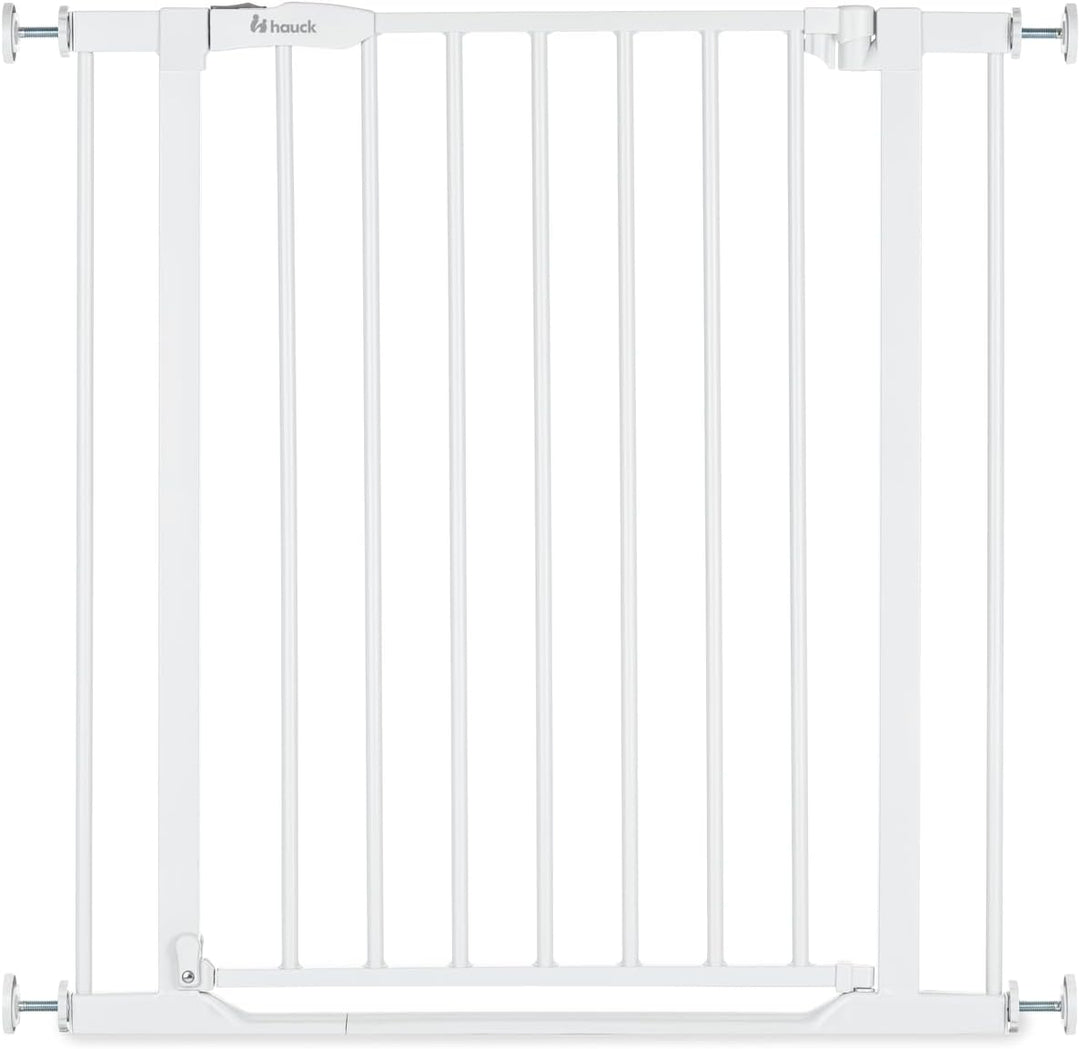 hauck Treppenschutzgitter Türschutzgitter Clear Step 2, für Breiten 75-80 cm, Ultra Flache Schwelle,