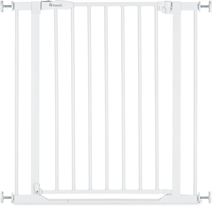 hauck Treppenschutzgitter Türschutzgitter Clear Step 2, für Breiten 75-80 cm, Ultra Flache Schwelle,