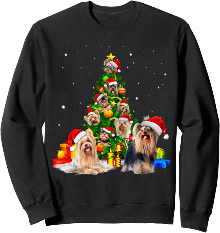 Yorkshire Terrier Christmas Tree X-Mas Gift Sweatshirt