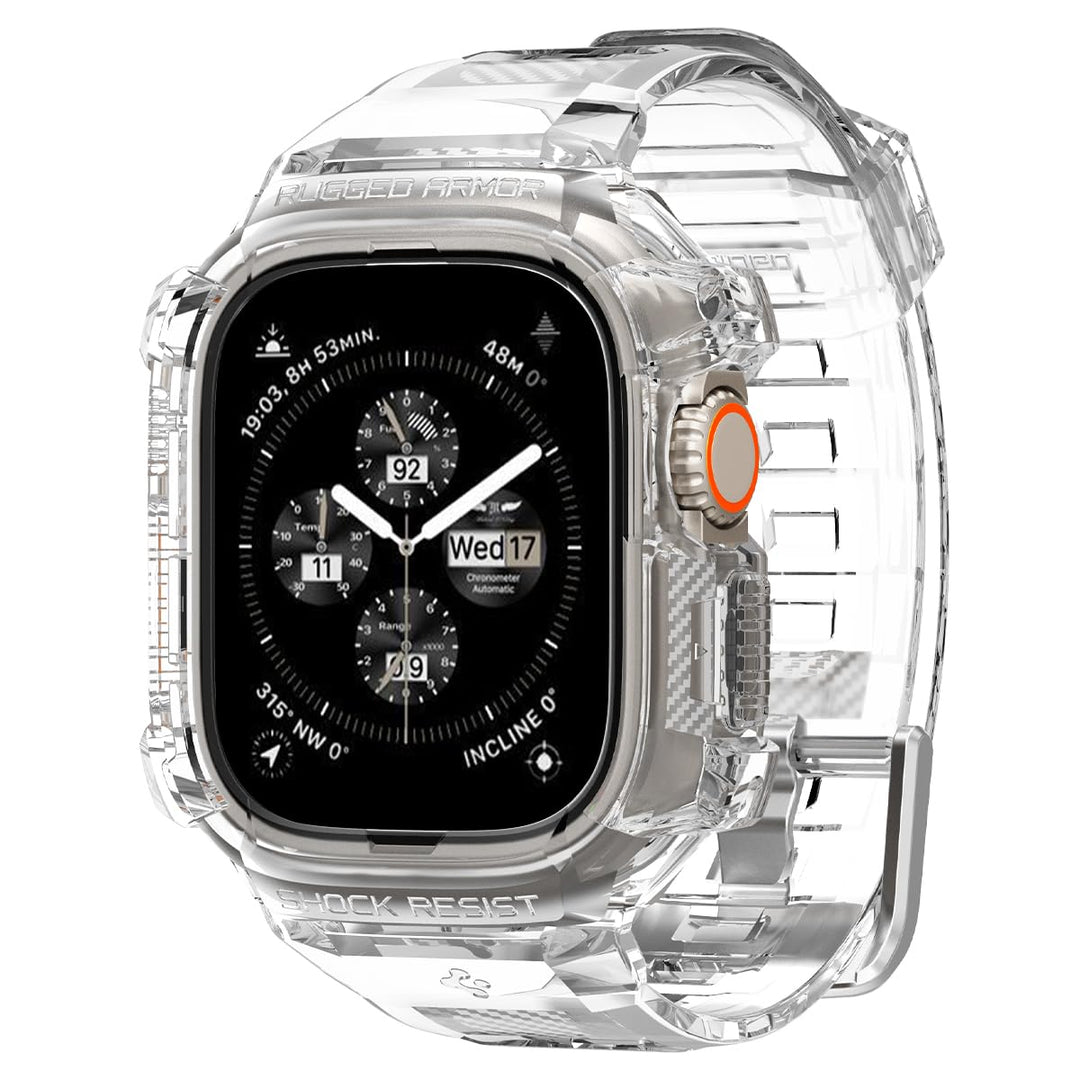 Spigen Rugged Armor Pro Hülle mit Band für Apple Watch Ultra 3/2/1 49mm | TPU-Unibody-Hülle mit Armb