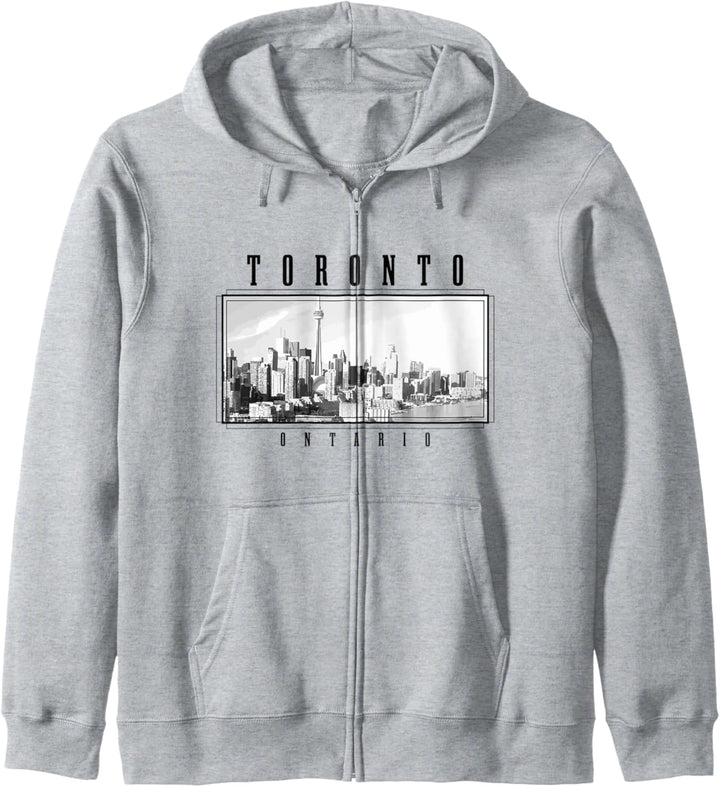 Toronto Ontario Kanada Vintage Souvenir Skyline Kapuzenjacke