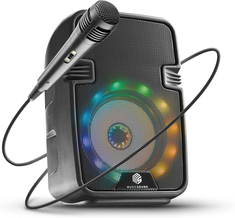 Music Sound | Speaker Karaoke | Bluetooth-Lautsprecher mit LED-Licht - 5 Watt Leistung