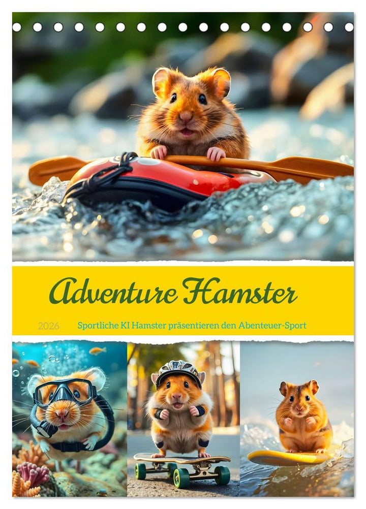 Adventure Hamster - Sportliche KI Hamster präsentieren den Abenteuer-Sport (Tischkalender 2026 DIN A