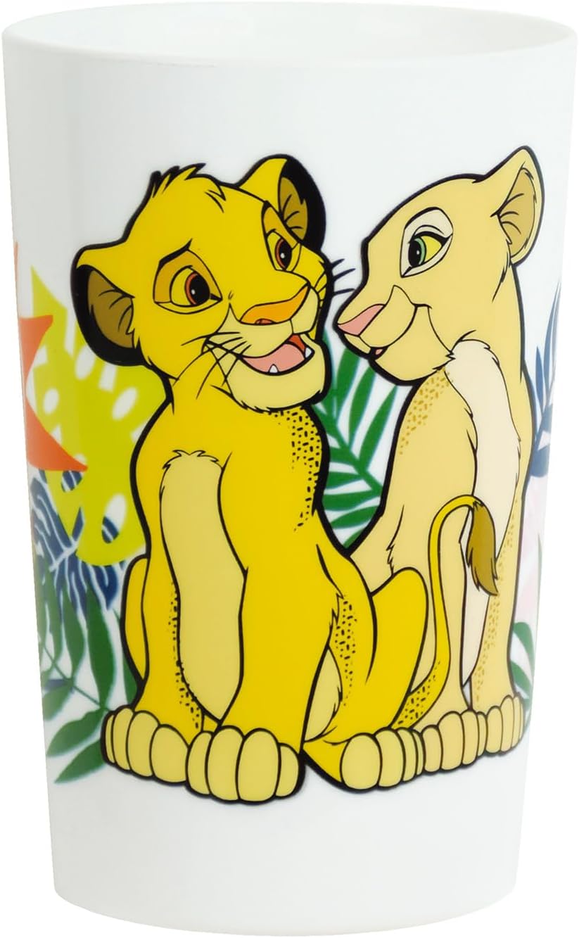 Le King Lion Geschirrset für Kinder mit Glas 220 ml, tiefer Teller Ø 16 cm, Teller Ø 22 cm, Becher 3