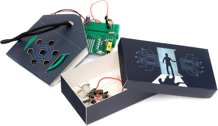 FRANZIS 67154 - Elektronik Escape Room Adventskalender, 24 Tage elektronischer Rätselspass, ohne Löt