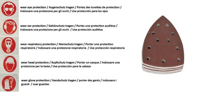 Schleifpapier Dreieckschleifer | Schleifpapier Multischleifer | 240-1.000 Körnung | je 20x Blatt | 1