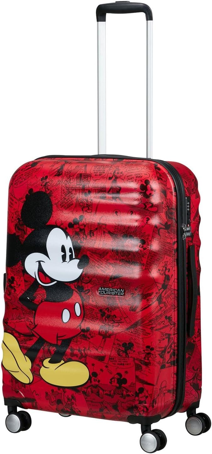 American Tourister Wavebreaker Disney FL - Spinner M, Koffer, 67 cm, 64 L, Mehrfarbig (Mickey Comics