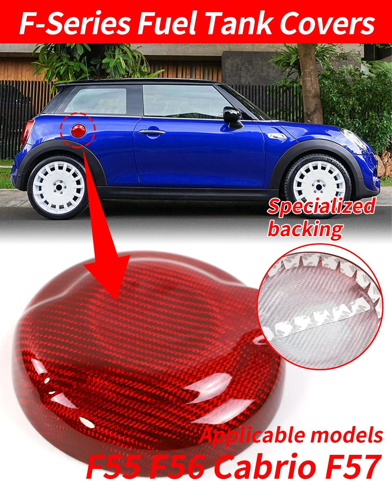 Carbon Fiber Fuel Tank Gas Filler Lid Door Cap Case Cover,for Mini Cooper F Series (2.0T R55 Clubman