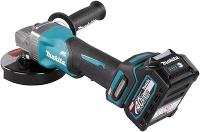 Makita GA016GM201 Akku-Winkelschleifer 40V max. / 4,0 Ah, 2 Akkus + Ladegerät im MAKPAC, Petrol mit