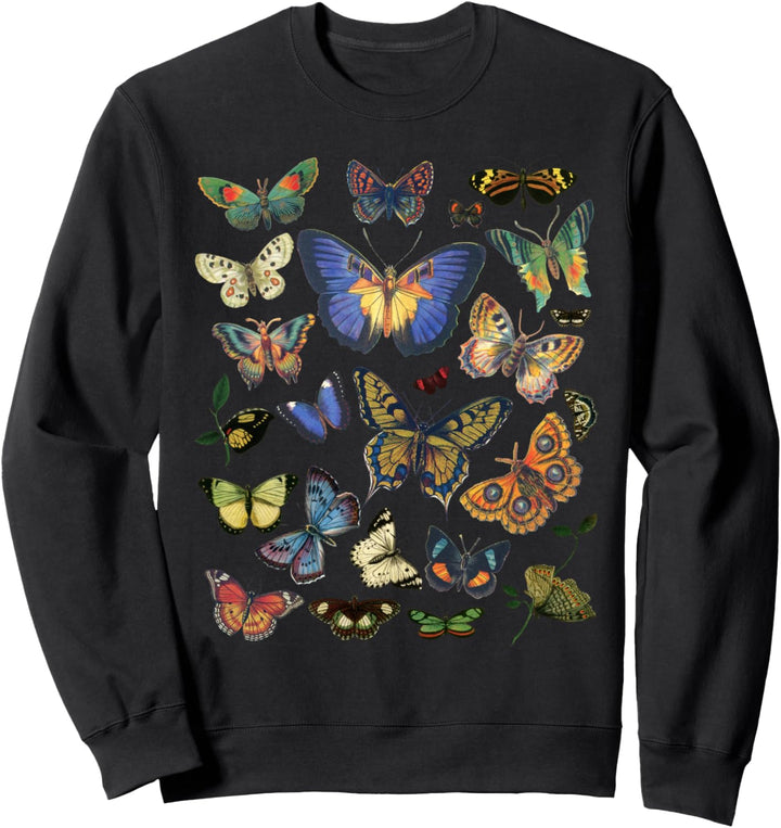 Alte botanische Schmetterlingsarten Sweatshirt