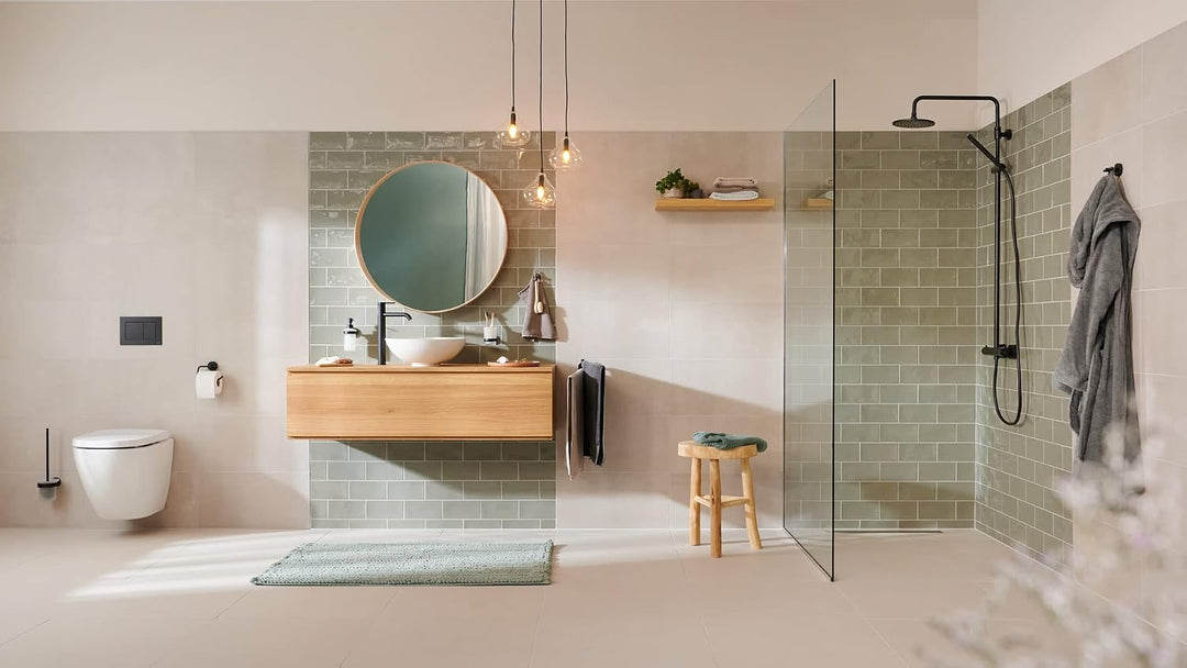 tesa Moon Black Handtuchhaken, matt schwarz, für Bad &amp; WC - für Bäder im Industrial Style und Modern