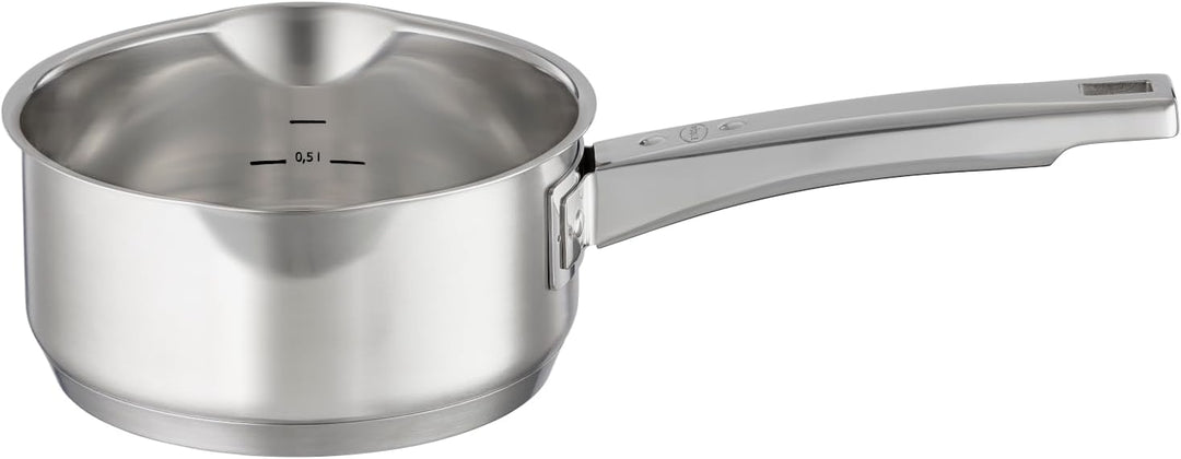 RÖSLE EXPERTISO Stielkasserolle, Hochwertiger Universaltopf aus Edelstahl 18/10, 16 cm, Edelstahlgri