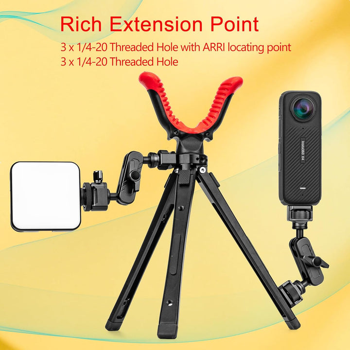 Zeadio Kamerastativ-Auflage, 2,4-8,7 Zoll (6,1-22 cm) höhenverstellbare Stativhalterung mit 360-Grad