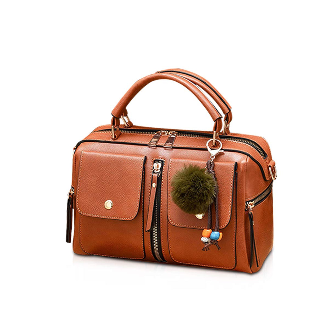 NICOLE &amp; DORIS Damen Mode Handtaschen Modestil Kunstleder Tasche Reissverschluss Umhängetasche Damen
