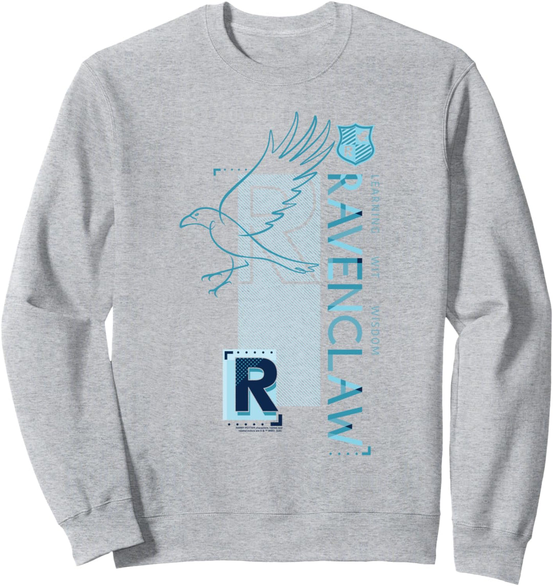 Harry Potter Ravenclaw Pattern Crest Sweatshirt