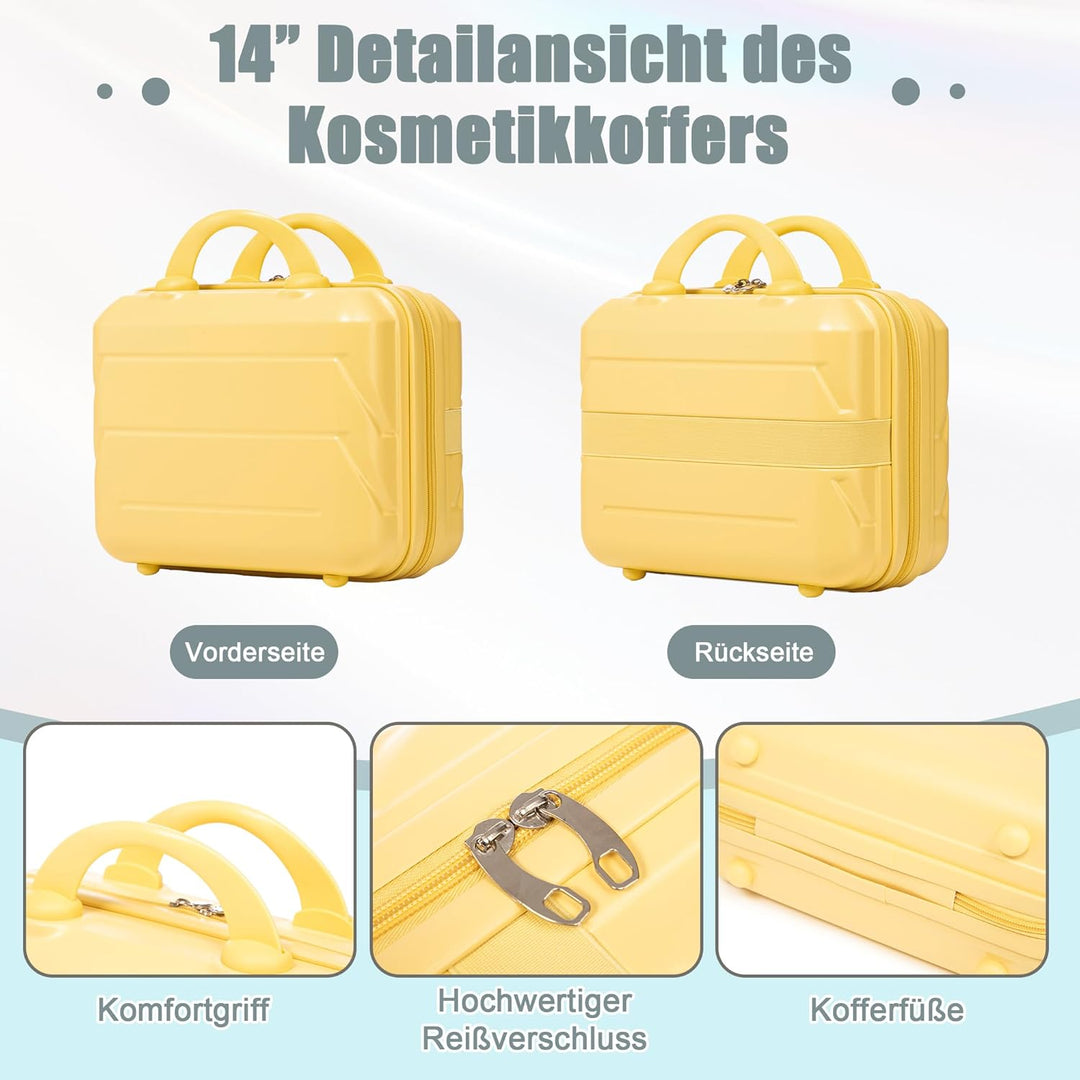 LIFEISLE Hartschalen-Koffer Trolley Handgepäck Rollkoffer, Reisekoffer Set mit 4 Rollen, 2er Gepäcks