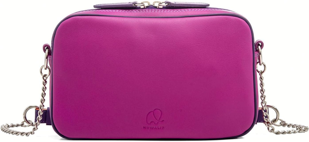 mywalit Unisex Kleine Lederschultertasche Tasche Sangria Multi, Sangria Multi