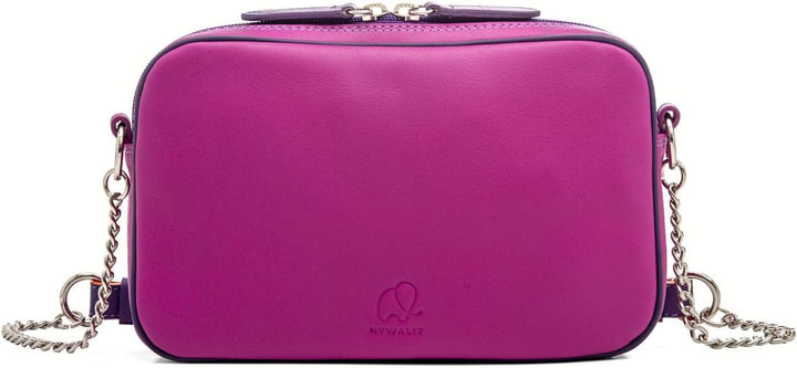 mywalit Unisex Kleine Lederschultertasche Tasche Sangria Multi, Sangria Multi